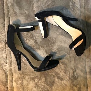 Black Open Toe Heels